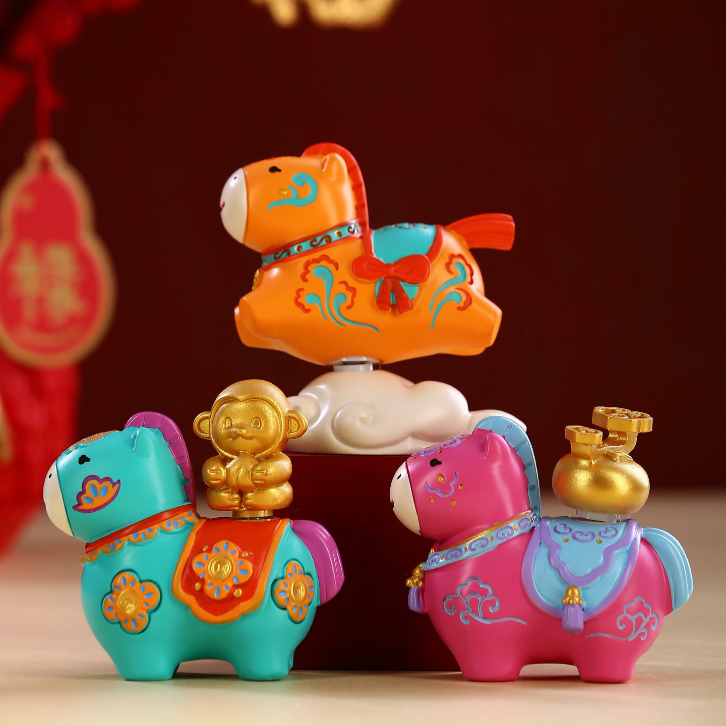 2026马年装饰摆件马上来财公司年会小礼品送客户员工礼物马上封侯