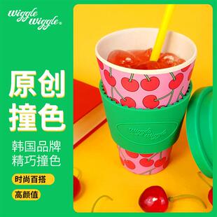 wiggle水杯女生高颜值便携随行杯环保吸管杯子咖啡杯礼品 wiggle