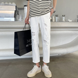 203-6 F63 P60~夏装新款 韩系修身破洞白色牛仔裤 八分裤9分裤,男装牛仔裤,星座203-6(原电商259),四季星座 203-6 F63 P60~夏装新款 韩系修身破洞白色牛仔裤 八分裤9分裤,男装牛仔裤,星座203-6(原电商259),四季星座