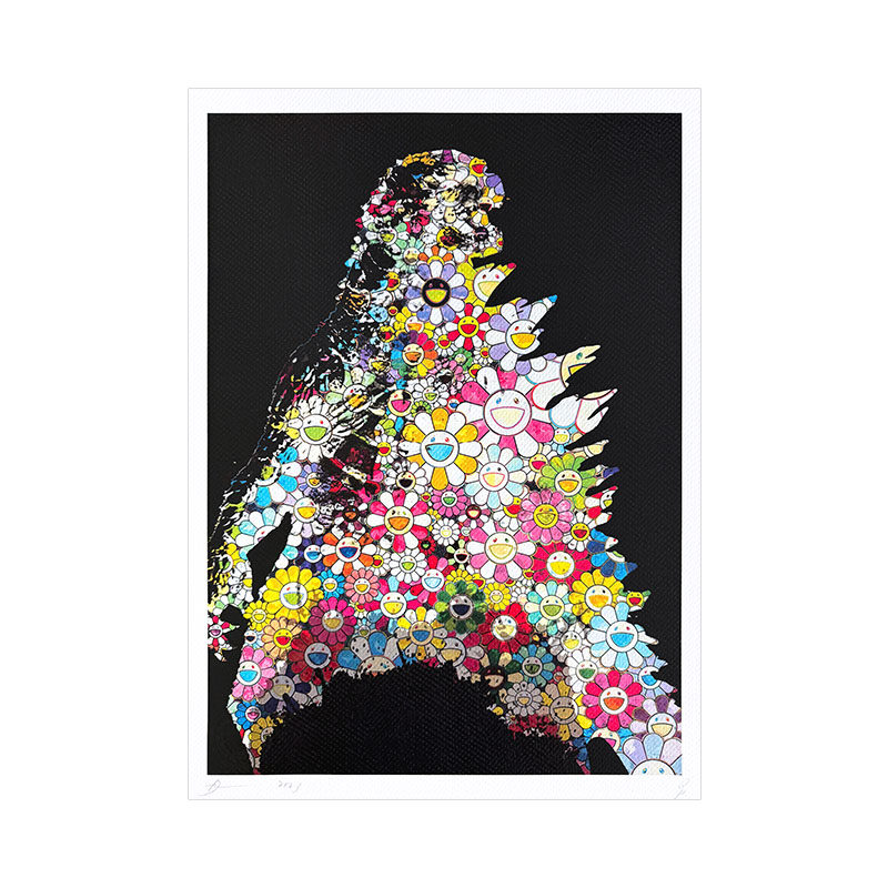 DeathNYC亲签限量版画哥斯拉卡通装饰画男生房间潮流壁画