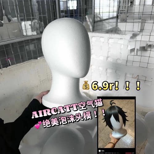 檀歌泡沫头模COS抿嘴哥假发架
