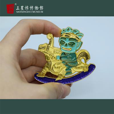 三星堆博物馆文创金属磁吸冰箱贴磁贴创意摆件纪念品礼物送朋友