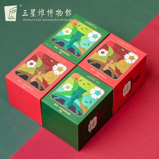 三星堆博物馆文创四川茶叶川派茉莉红茶花茶高山茶园礼品伴手礼