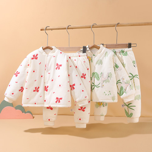 宝宝棉衣棉服套装夹棉保暖春秋