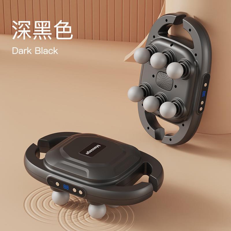 新款6头液晶筋膜枪 多头按摩器深层按摩仪腰部背部高频震动仪