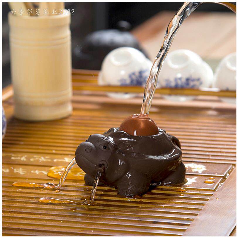 财源滚滚紫砂茶宠摆件趣味茶台茶桌摆件配件创意可养茶宠茶道配件