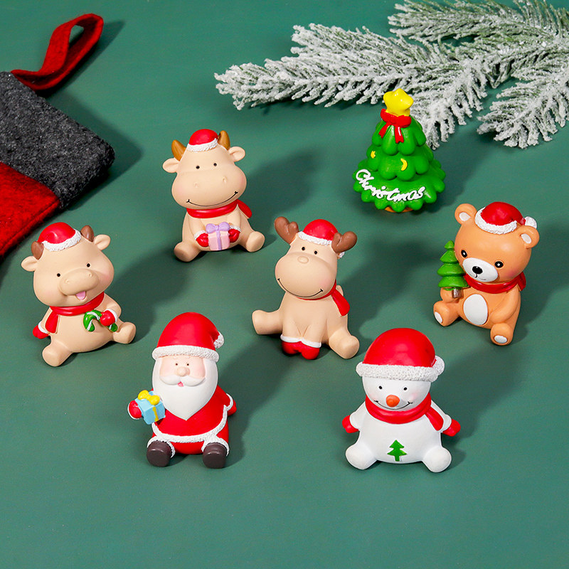 创意圣诞节小摆件治愈系圣诞老人雪人办公室桌面装饰品送礼物女生