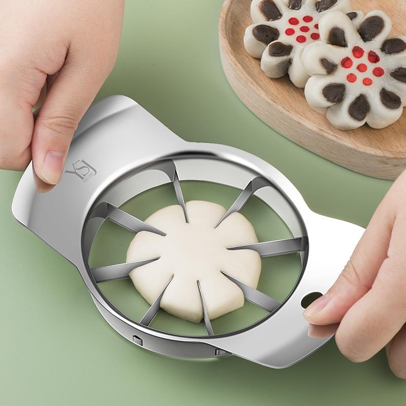 切枣花酥模具304不锈钢糕点枣泥酥印章中式