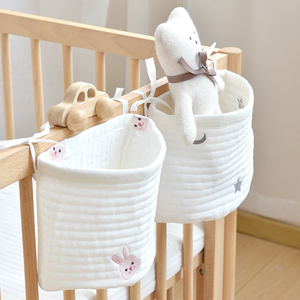 婴儿床尿布袋新生儿童床头挂袋幼儿园宝宝玩具收纳袋手推车储物袋