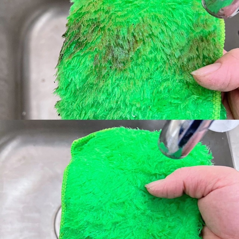 厨房神奇天然不沾油木纤维抹布洗碗布加厚双面吸水不掉毛清洁