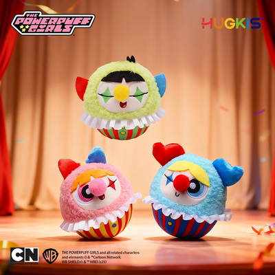 HUGKIS飞天小女警嘉年华系列毛绒挂件马戏团小丑泡泡玩偶包挂礼物