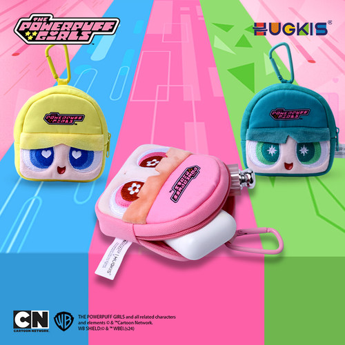 HUGKIS飞天小女警毛绒耳机包挂包