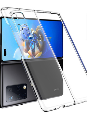 适用于华为MateX2手机壳双面折叠屏保护套x2透明防摔清水硬壳全包超薄简约pc全包后壳前盖简约网红磨砂透黑