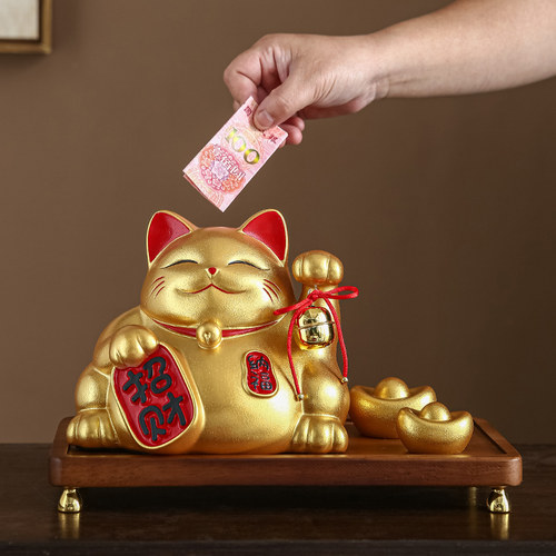 越桐越沛存钱罐中式前台招财猫