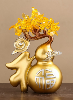 葫芦摆件客厅风水镇宅招财福禄双全电视柜装饰软装工艺品乔迁礼物