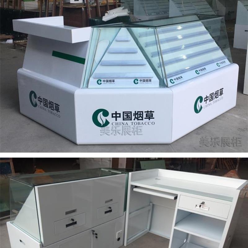 新款烟草玻璃烟柜台烟柜便利店收银一体小型多功能组合烟酒展示柜