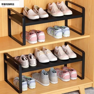子收鞋柜层隔板内置物鞋架放鞋鞋的纳分隔架子层架柜子里的柜置架