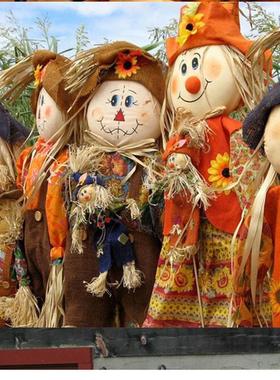 新款节稻草人装饰草坪花园田园庭院室外户外布偶布置道具摆件地插