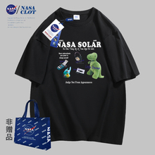 情侣纯棉男女宽松潮流圆领短袖 CLOT联名款 T恤潮牌 2024夏季 NASA