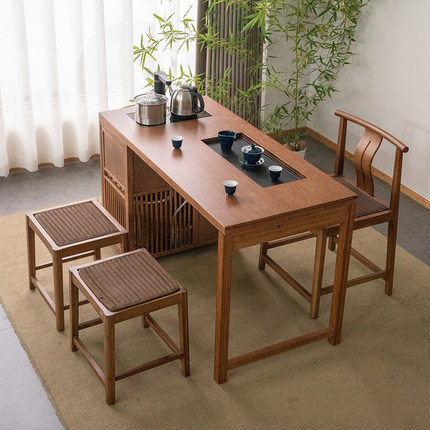 介璞轻奢日暄茶桌椅组合现代简约家用阳台烧水一体桌办公室小茶台