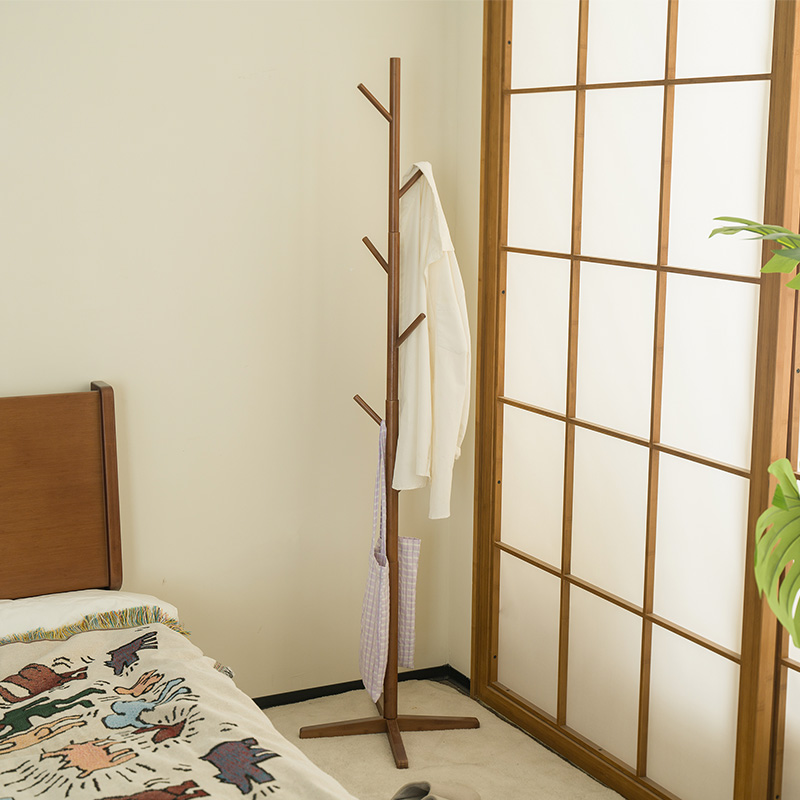 衣帽架落地卧室内置物客厅挂衣架