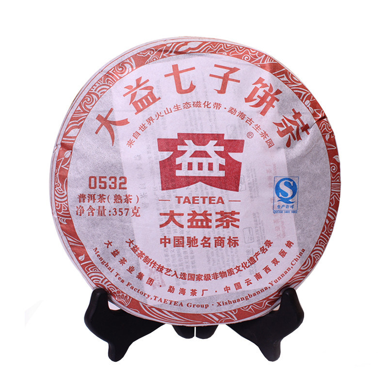 2012年大益 0532 201批 普洱茶 熟茶 357克/饼 昆明干仓