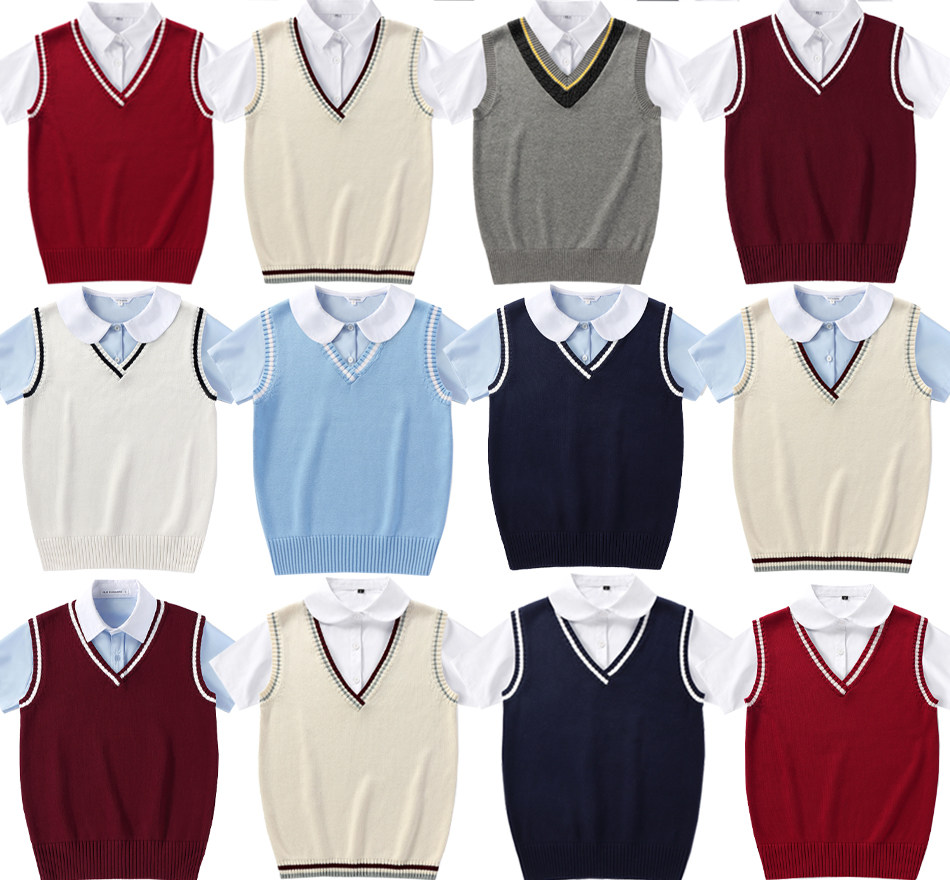 棉V领百搭班服校服2件8.5折
