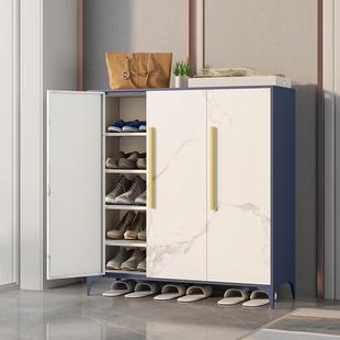 钢制鞋柜带锁玄关柜简约鞋架家用翻斗式收纳柜可上墙大容量防盗柜