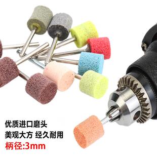 彩色纤维磨头尼龙抛光轮不织布菜瓜磨头不锈钢打磨除绣去毛刺拉丝