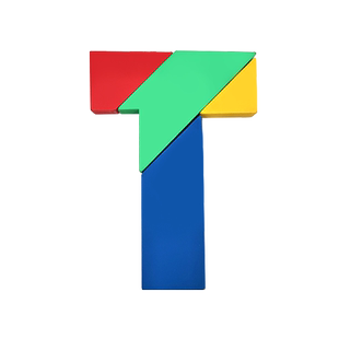 T字之谜四巧板拓展培训道具趣味亲子儿童智力烧脑拼图彩积木玩具