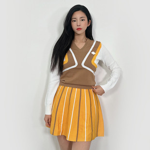 代购JLINDEBERG金林德伯格高尔夫春秋冬打底V领针织衫毛衣女装