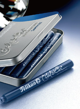 【德国进口】Edelstein ink逸彩德国进口墨囊墨水胆6支装非碳素欧标天然颜料商务适用P系列