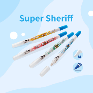 Pelikan百利金Super Sheriff超级警长258消字复写笔无痕消字笔钢笔儿童可擦纯蓝字消色笔小学生大容量三年级