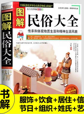 正版图解民俗大全人生礼仪服饰饮食建筑与居住民间信仰岁时节日组织民间姓氏吉祥文化民间艺术等习俗中国非物质文化遗产怀旧书籍