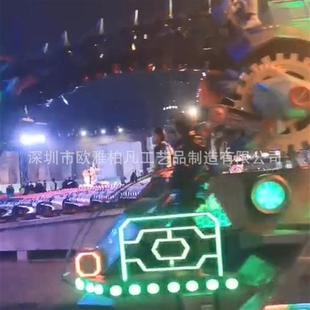 供应米大型网红打卡发光花车餐车玻璃钢公园广告商业展览巡游