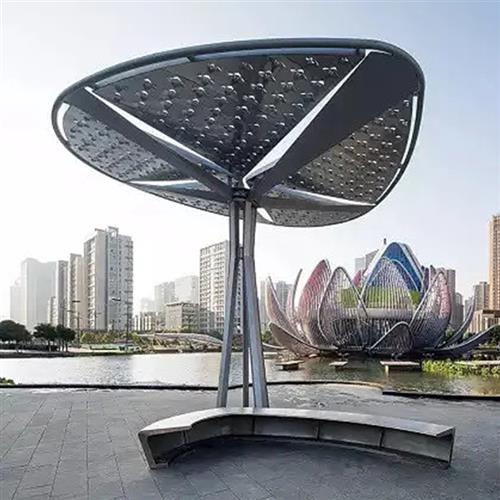 现代大型不锈钢抽象大树雕塑定制城市景观园林白钢艺术落地大摆件