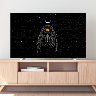 复古北欧液晶电视机防尘罩55寸65盖布75英寸挂式 家用24电脑罩 新款