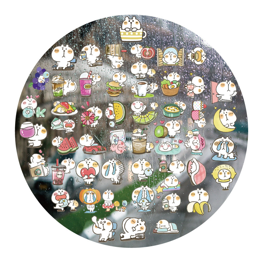 模糊版艾丽小兔子UV转印贴动漫电动牙刷防水晶标签手机壳装饰贴纸