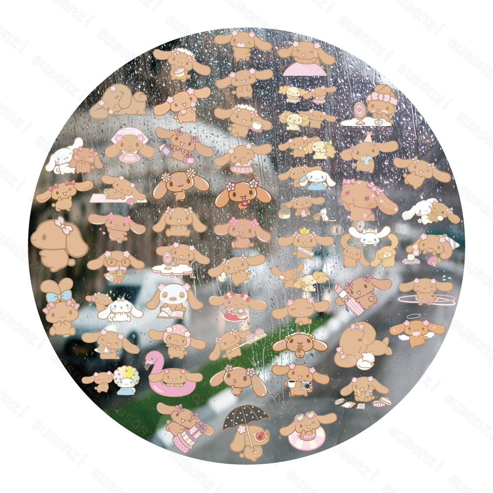 摩卡玉桂狗UV转印贴动漫手账电动牙刷防水笔记本风扇手机壳贴纸