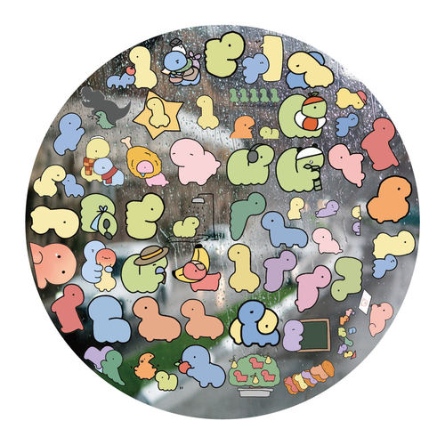 卡通宇宙萌吉UV转印贴动漫电动牙刷防水晶标签手机壳头盔装饰贴纸