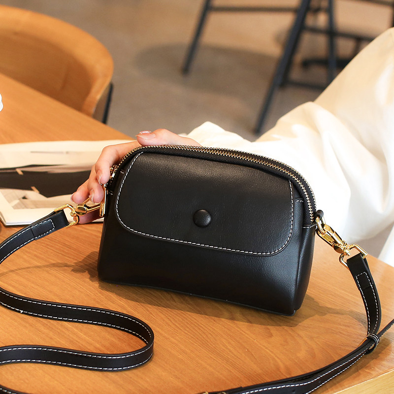 古缇妮2022新款夏季真皮女单肩斜挎小包包高级质感背包贝壳女小包