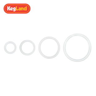 1.5 白色硅胶垫片圆形酿酒设备配件 4英寸快装 KegLand 精酿
