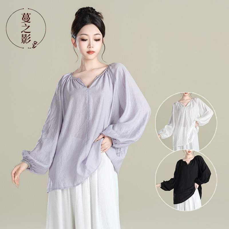 蔓之影现代舞日常可穿练功服罩衫图片