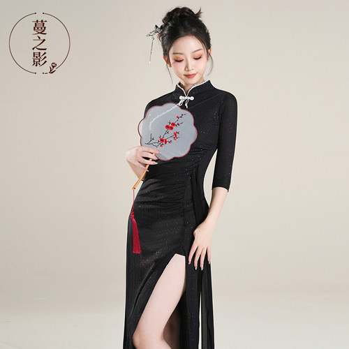 蔓之影国风闪银气质旗袍