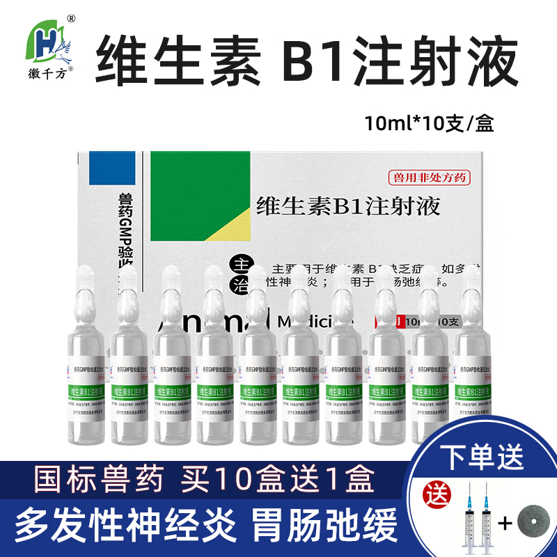 维生素b1兽用注射液针剂vb犬猫猪牛羊开胃胃肠迟缓神经炎正品兽药