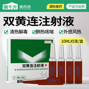 徽千方双黄连注射液兽用猪牛药外感风热肺热咳喘清热解毒正品兽药