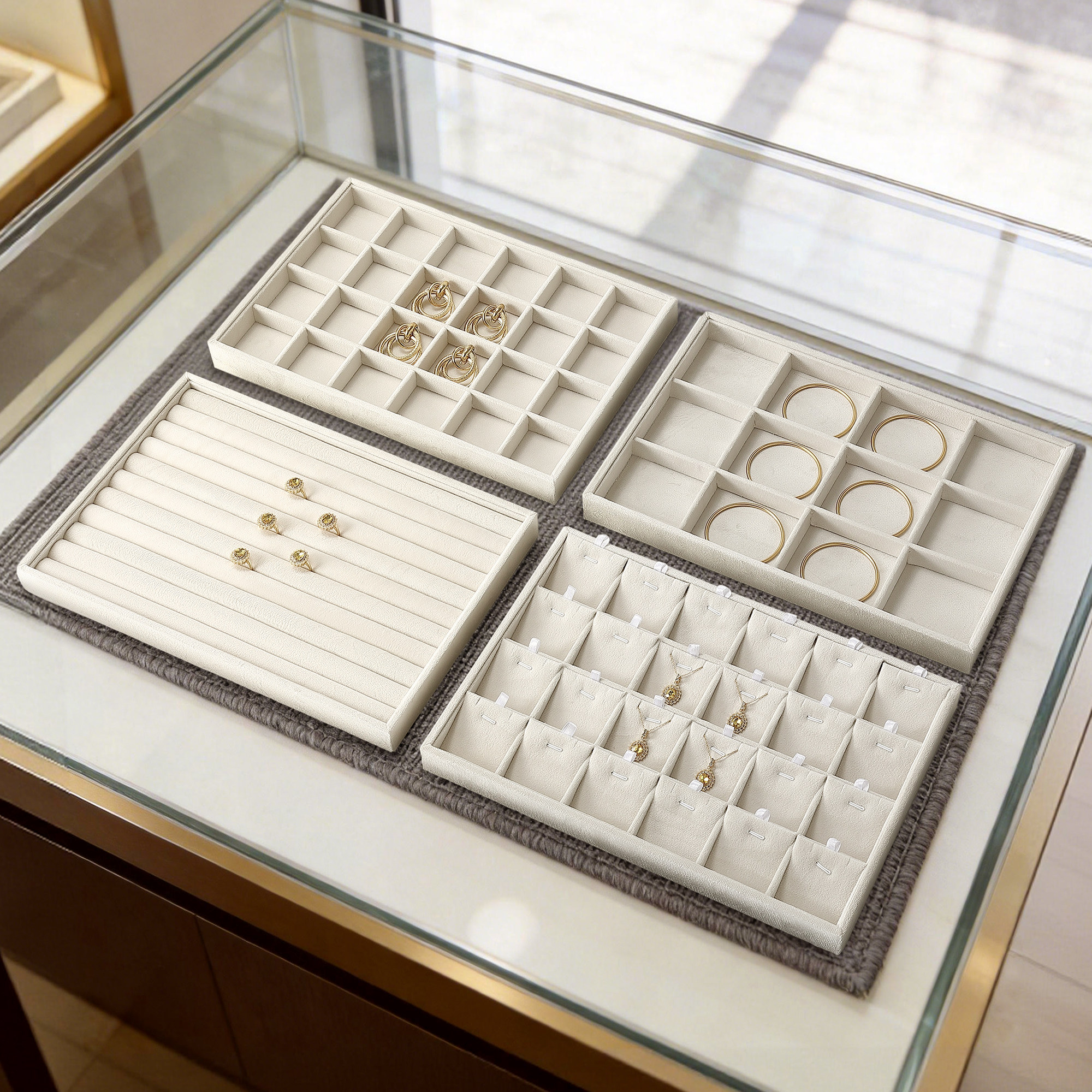 珠宝展实盘首饰托盘收纳盘