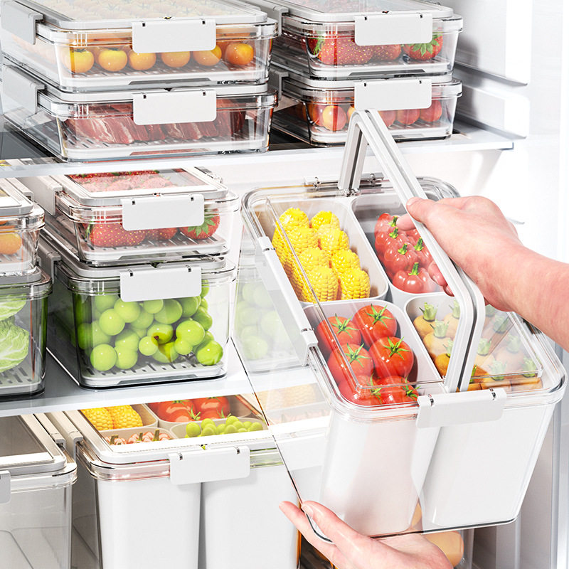 亿米佳冰箱保鲜盒收纳盒手提食品级水果塑料食物密封盒冷冻储物盒,收纳整理,食物收纳盒,淘宝优惠券,粉丝福利购,淘宝优惠卷