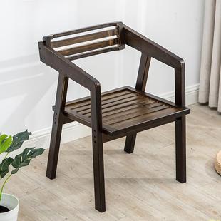 楠竹实木茶椅茶凳中式民宿餐椅单人靠背围椅太师椅子茶室茶桌专用