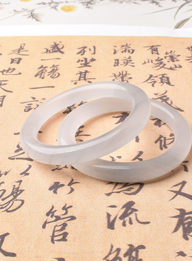 新款水墨丹青古风手镯搭配汉服小红书同款圆条手镯送女友礼物